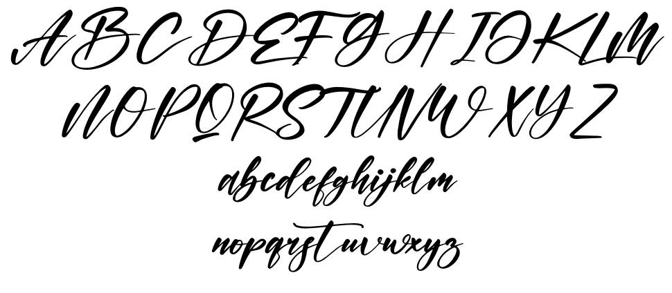 Dita & Rusta font Örnekler