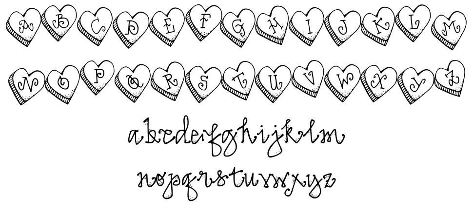 DJ Candy Heart font specimens