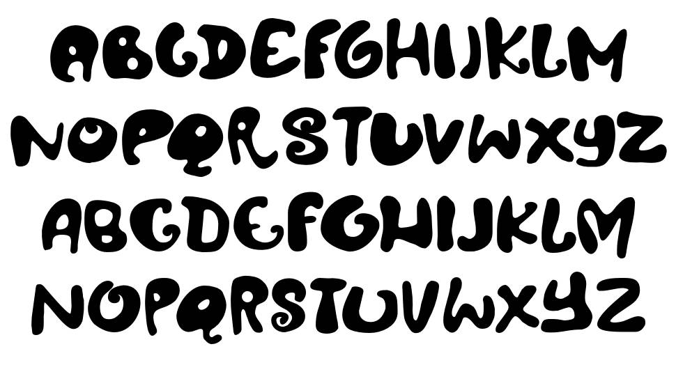 DK Amoebica font specimens