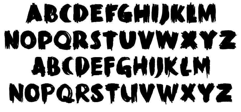 DK Black Mark font specimens