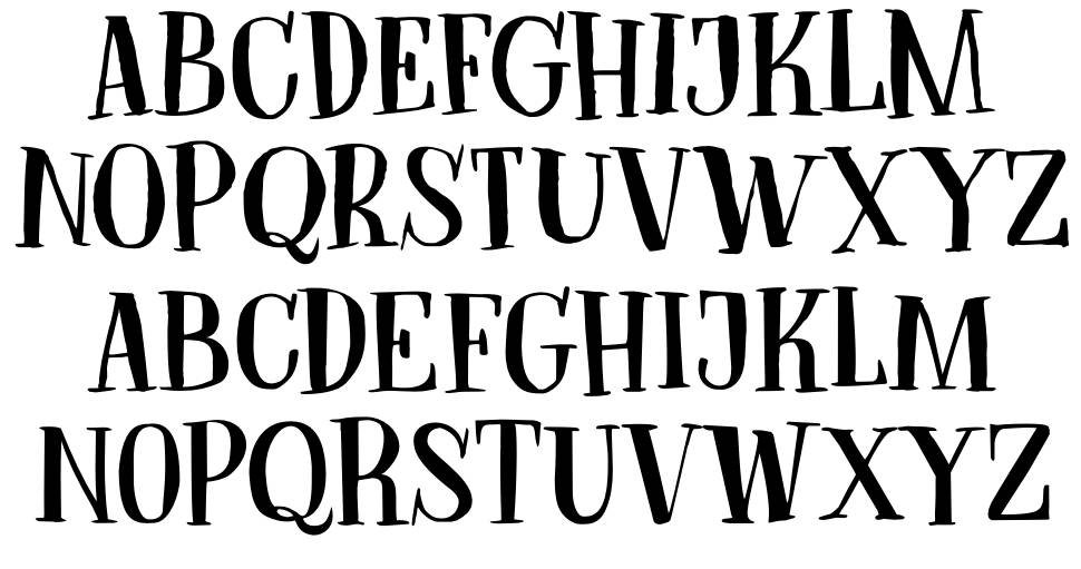 DK Bodiam font specimens