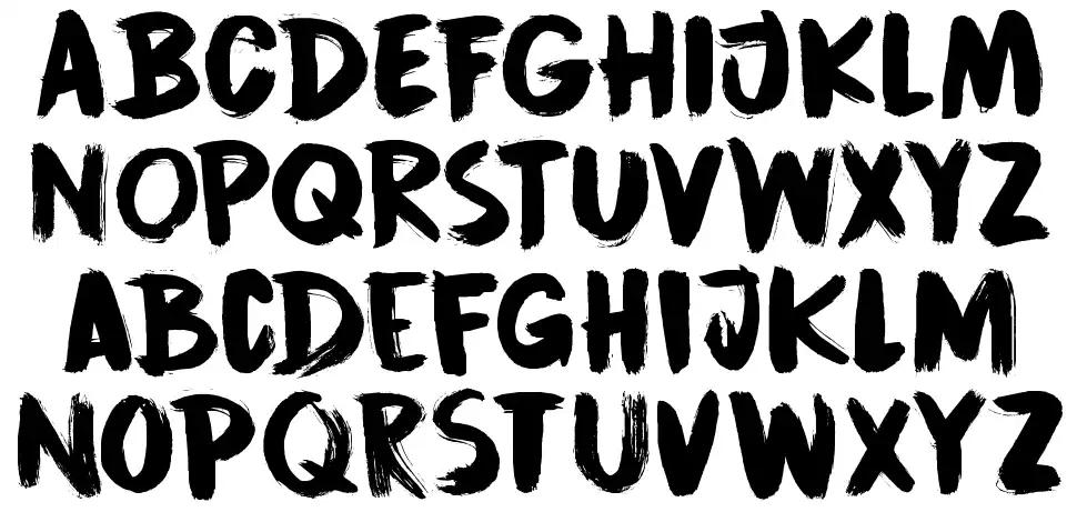 DK Cinnabar Brushfont specimens