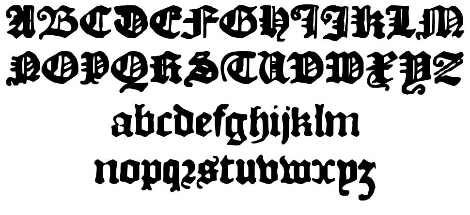 DK Courant 字形 标本
