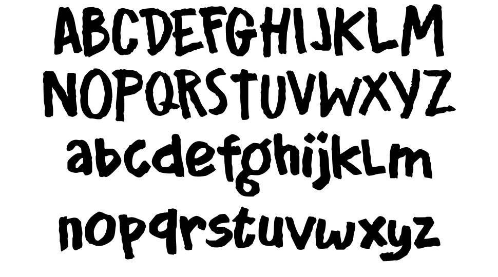 DK Crowbar font specimens