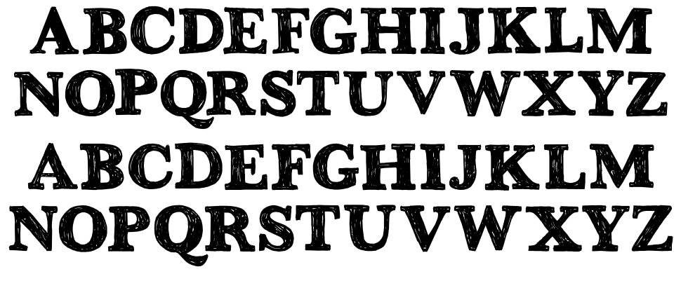 DK Greyfriars písmo Exempláře