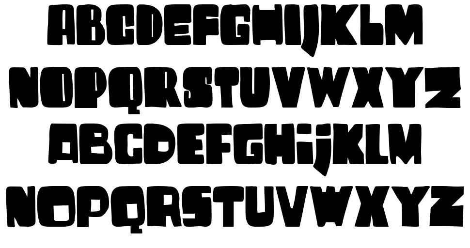 DK Harrumph font specimens