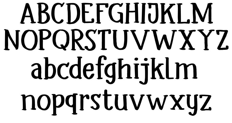 DK Headlock font specimens