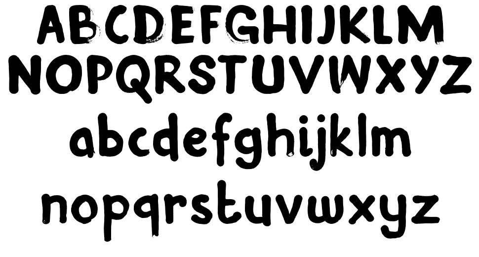 DK Inky Fingers font Örnekler