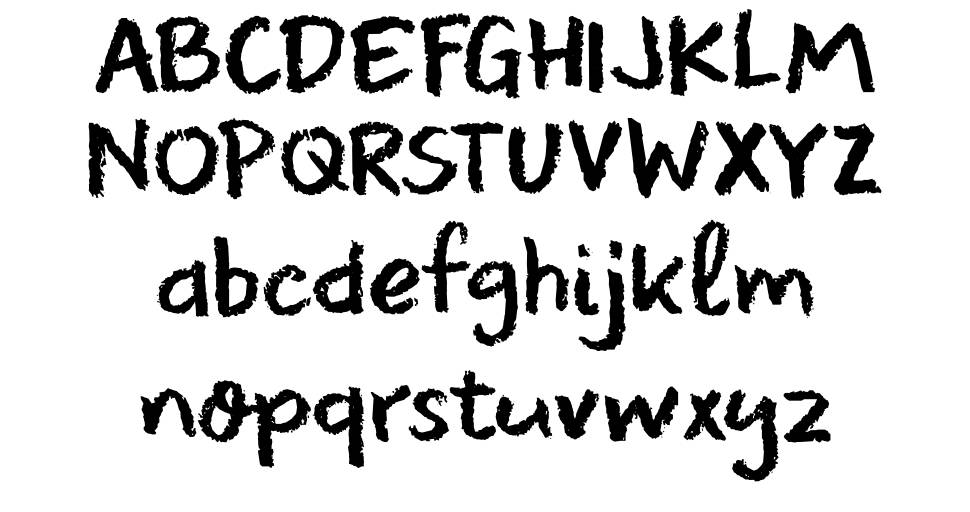 DK Leftover Crayon font specimens