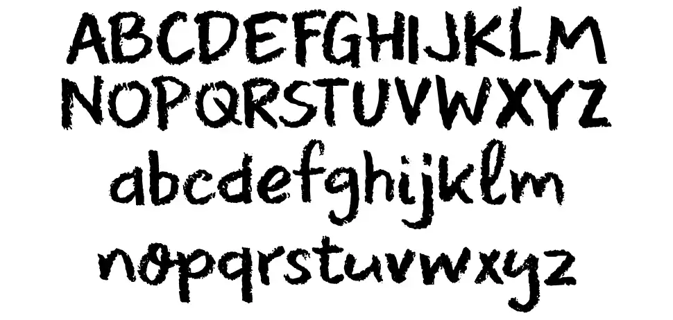 DK Leftover Crayon font Örnekler