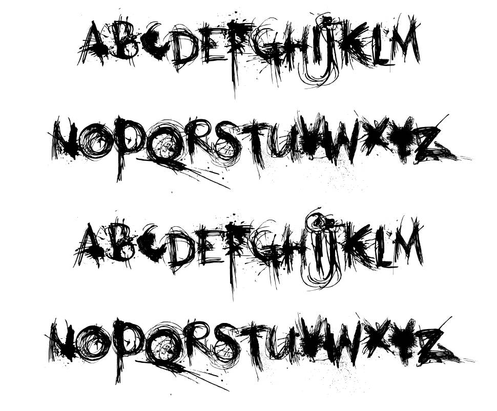 DK Mothman font specimens