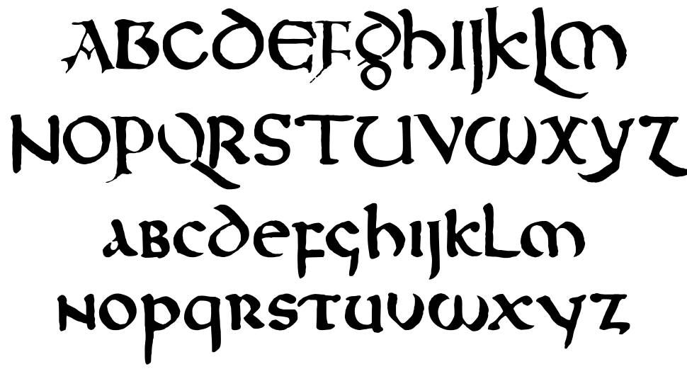 DK Northumbria font specimens