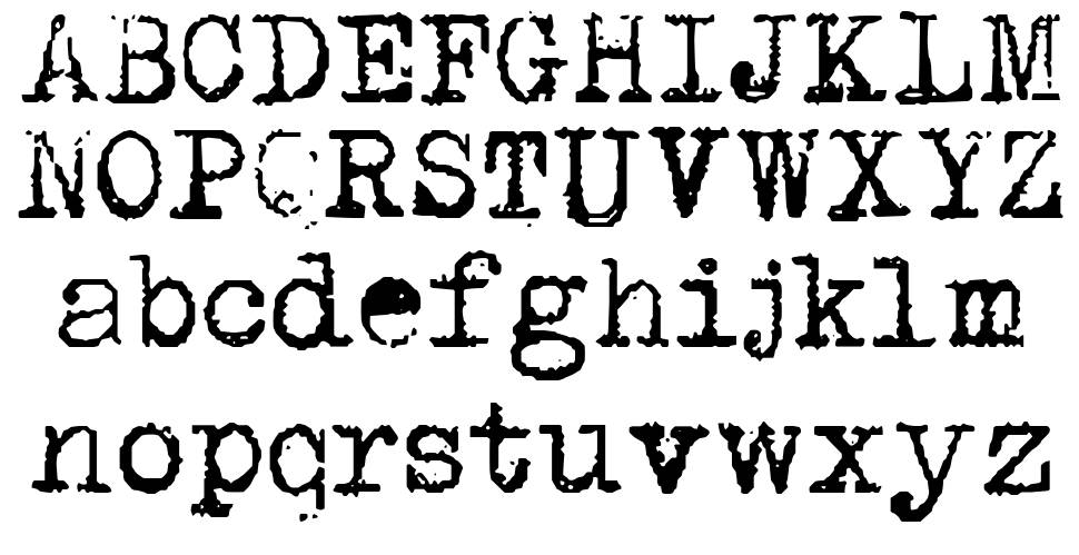 DK P.I. font specimens