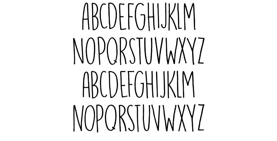 DK Running Hipster font specimens