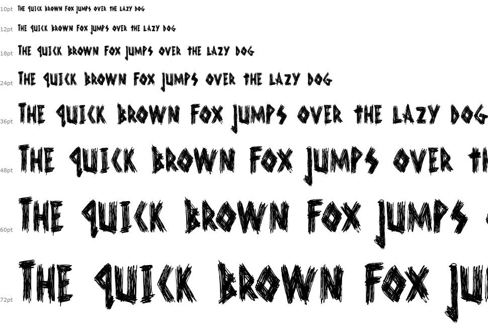 DK Scurvy Dog font Şelale