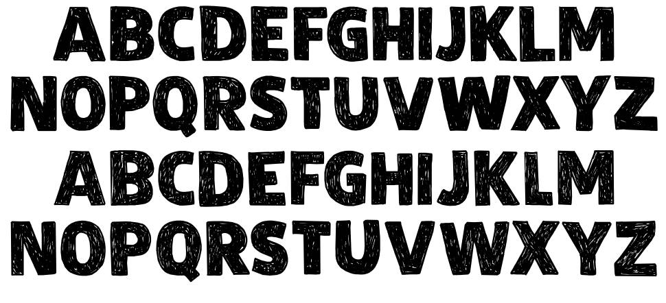 DK Zealand písmo Exempláře