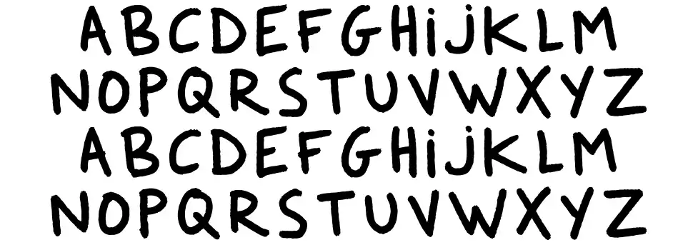 Dker FeltPenfont specimens