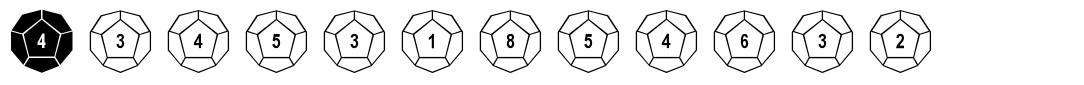 Dodecahedron czcionka
