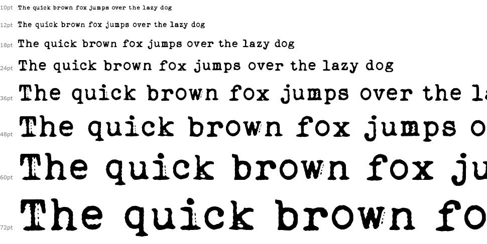 Dogtown Typewriter carattere Cascata