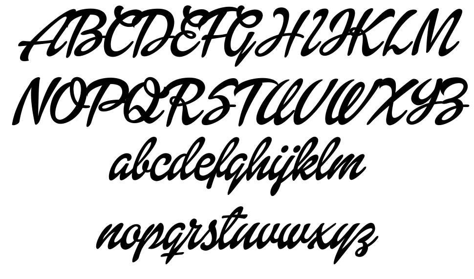 Dollie Script font Örnekler