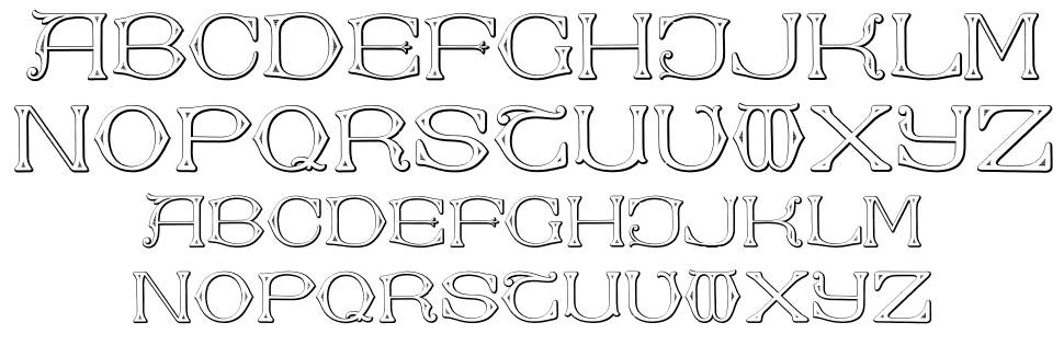 Dolphus-Mieg Alphabet Two font specimens
