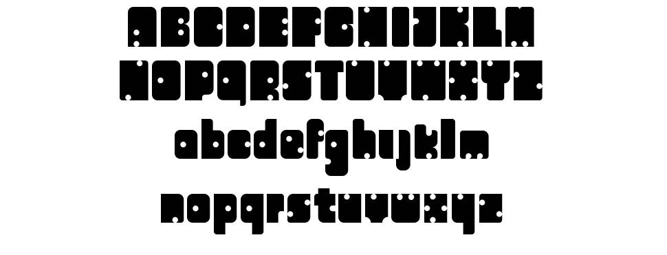 Domino písmo Exempláře