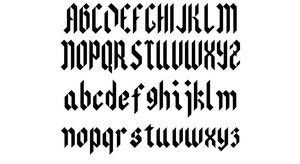 Domion Gothic font specimens
