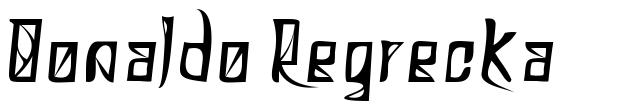 Donaldo Regrecka шрифт