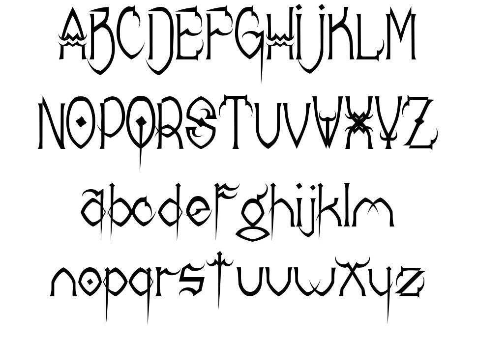 Donree's Claws písmo Exempláře