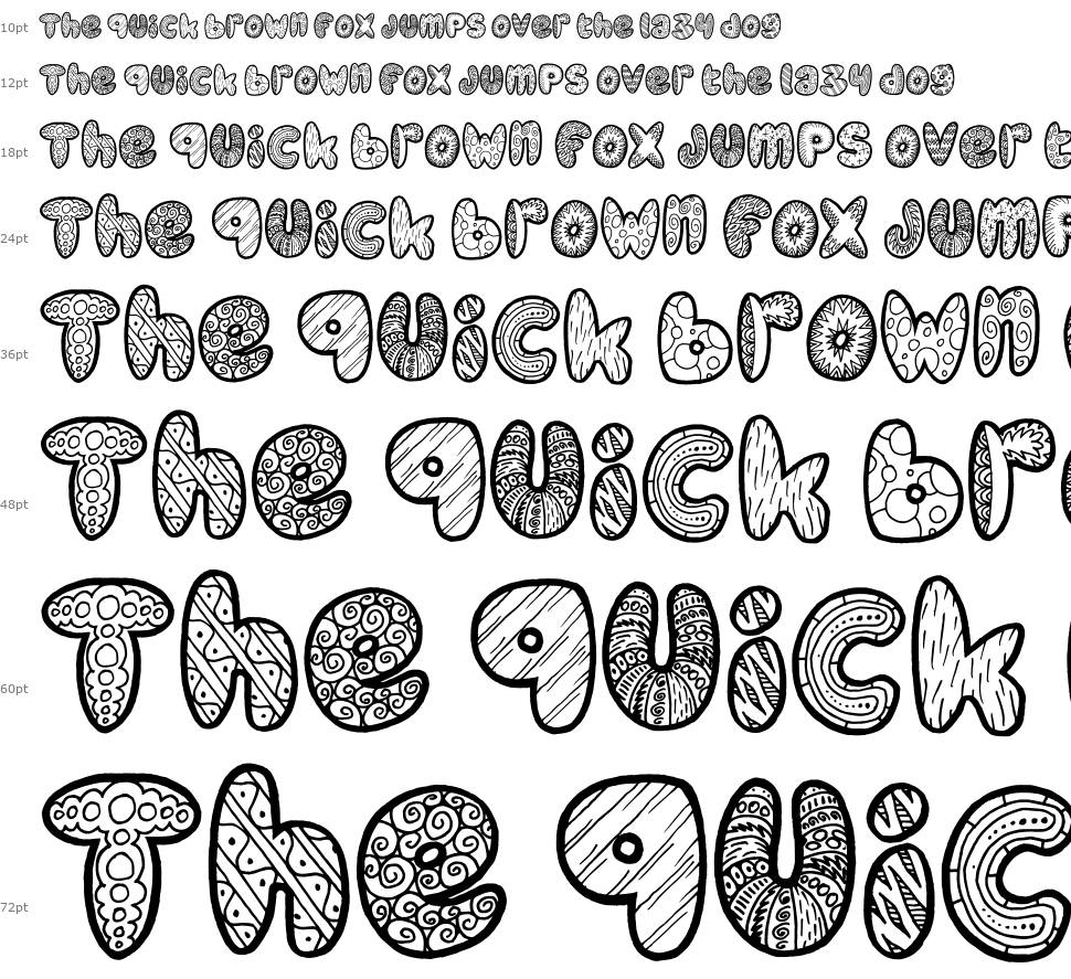 Doodle Gum font Waterfall