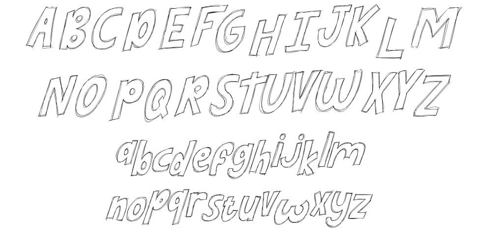 Doodle Sketch font specimens
