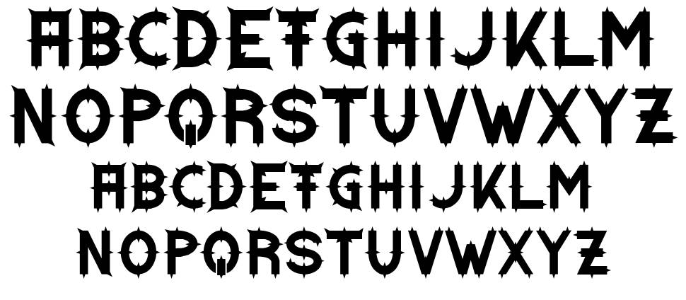 Dornen 字形 标本