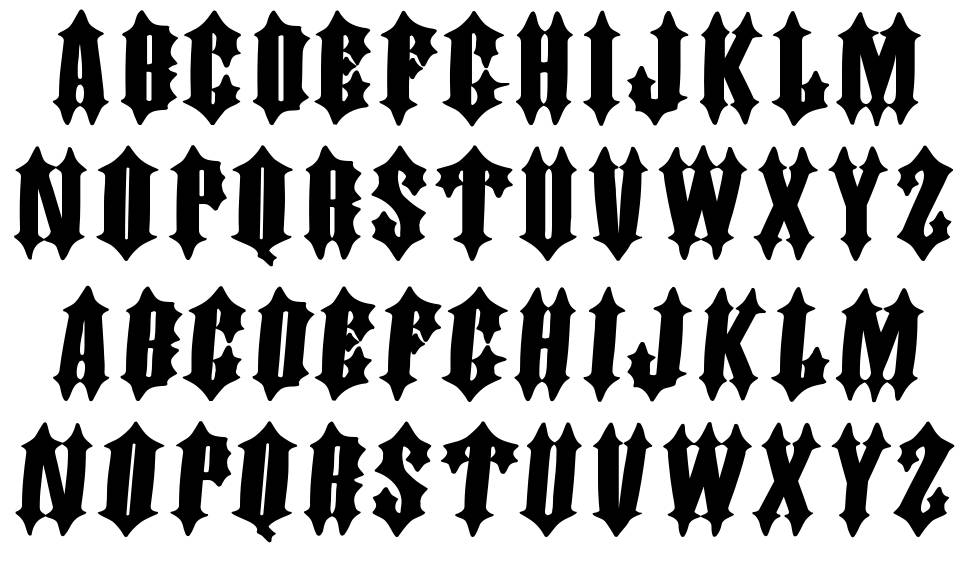 Dornspitz Grotesk 字形 标本