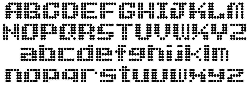 Dot Font font specimens