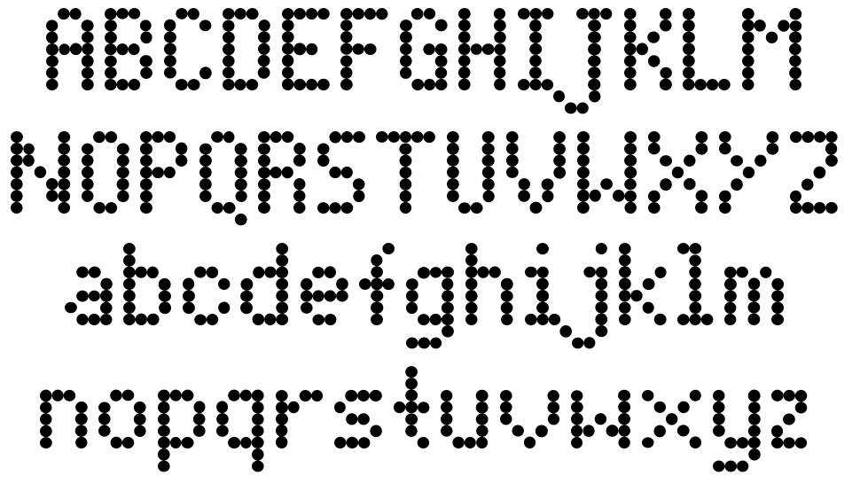 Dot Matrix písmo Exempláře