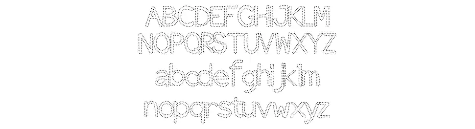 Dot Outlinefont specimens