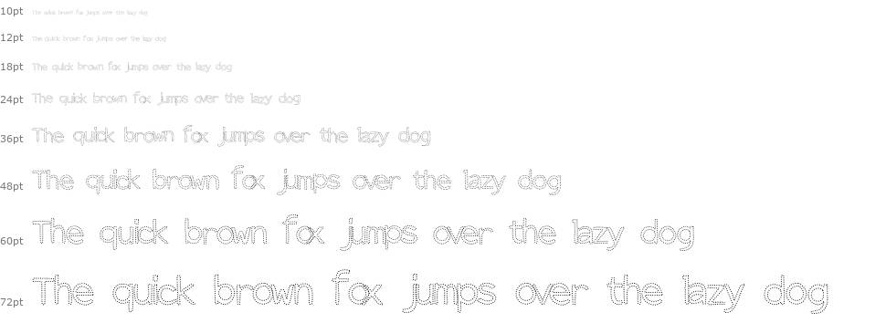 Dot Outline font Waterfall