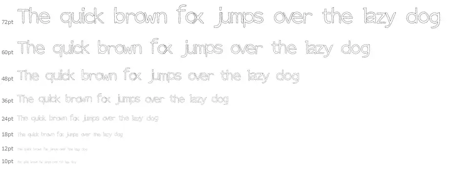Dot Outlinefont waterfall
