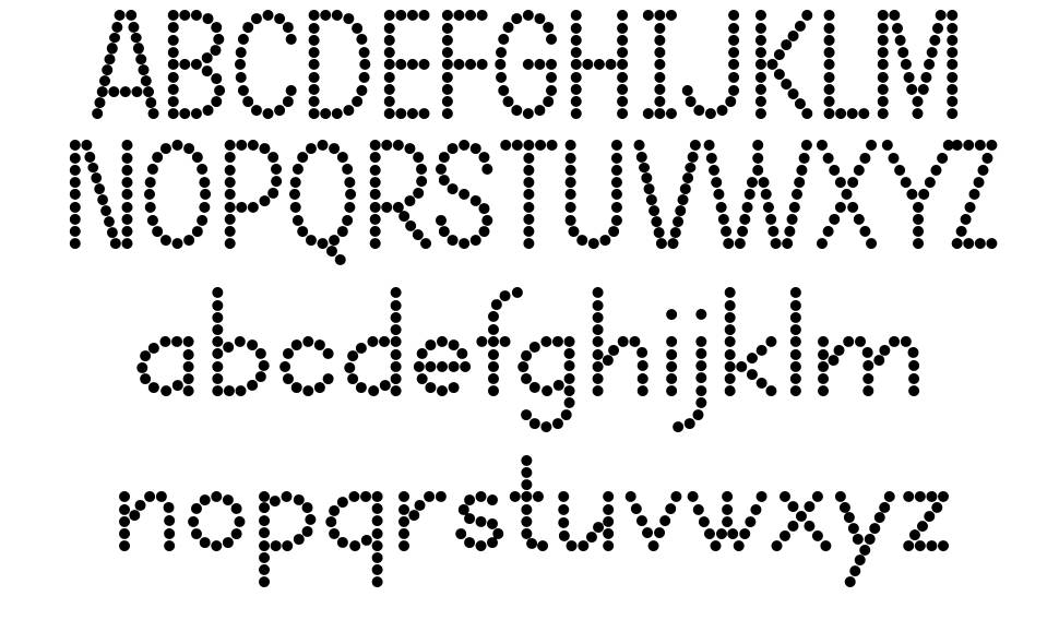Dotcirful font specimens