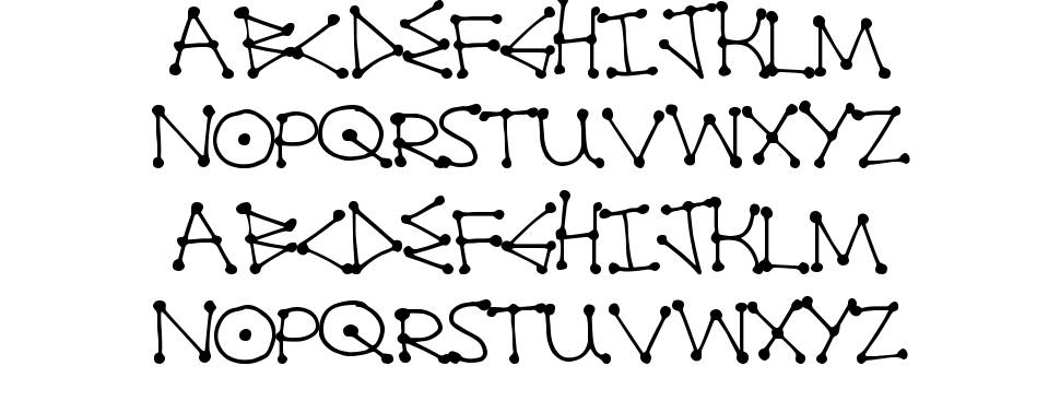 DotLine font specimens