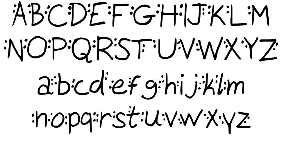Dotty font specimens