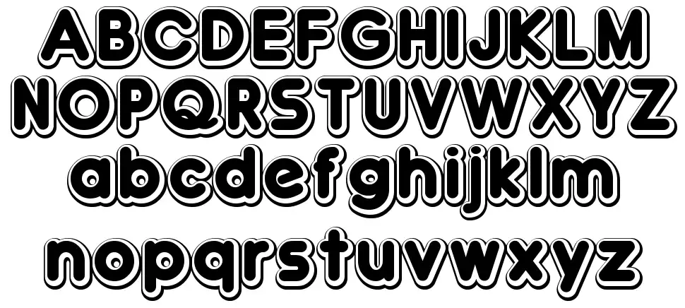 Double Bubble font specimens