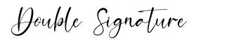 Double Signature schriftart