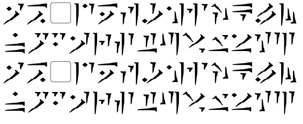 Dovahkiin フォント 標本