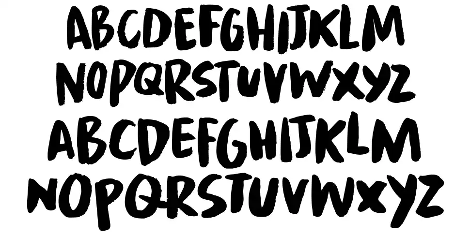 Downhill Dive font specimens