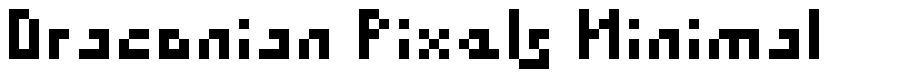 Draconian Pixels Minimal font