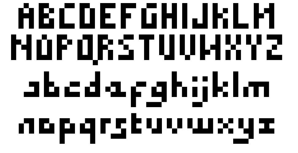 Draconian Pixels Minimal font specimens