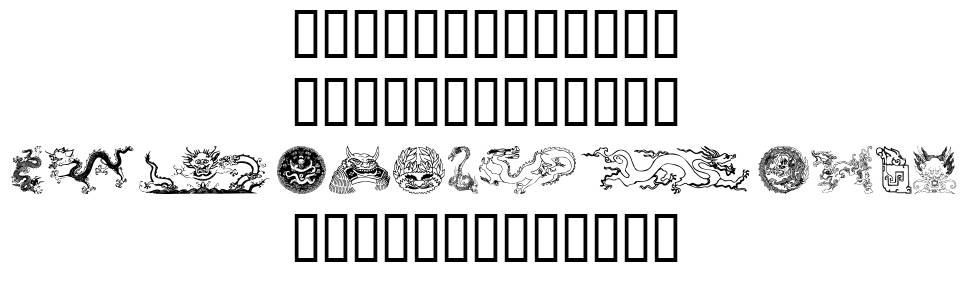 Dragons písmo Exempláře