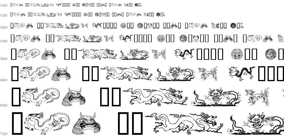 Dragons písmo Vodopád