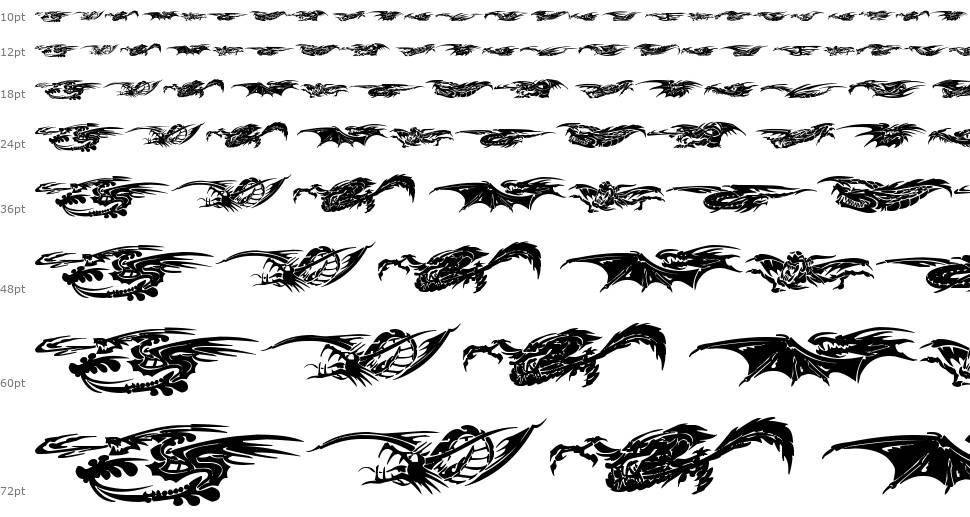 Dragons TFB font Şelale